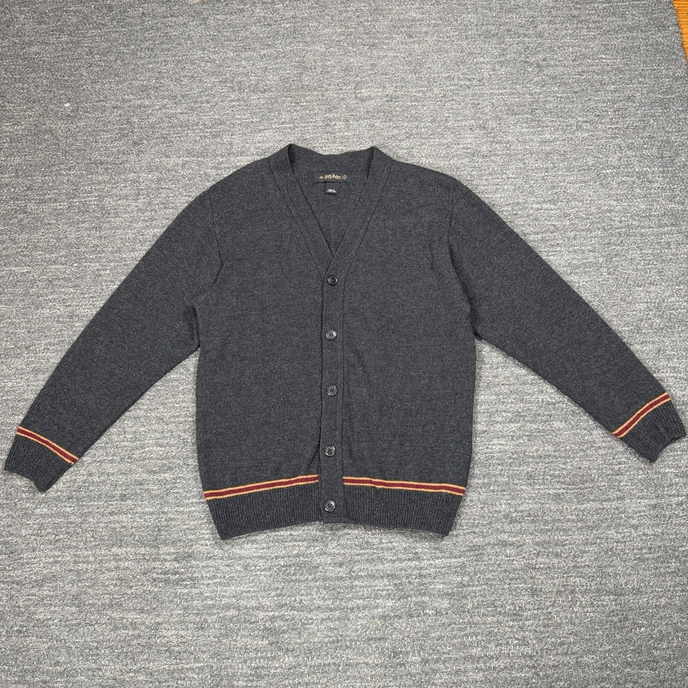Harry Potter Gryffindor Wool Cardigan Unisex Large Scotland Wizarding World Knit - Picture 2 of 11